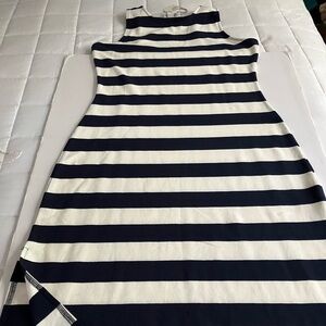 Black and White  Striped Dress